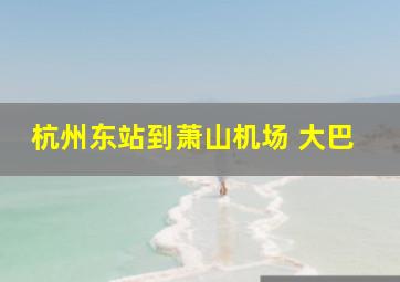 杭州东站到萧山机场 大巴